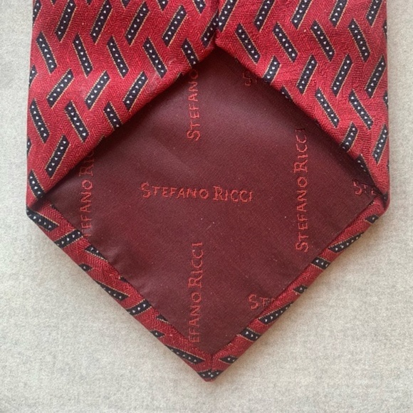 Stefano Ricci Hand Printed Silk Luxury Tie - Picture 4 of 5